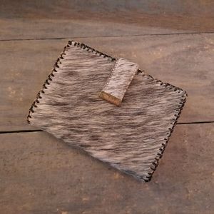 Vintage Seal Fur Wallet - Light Gray